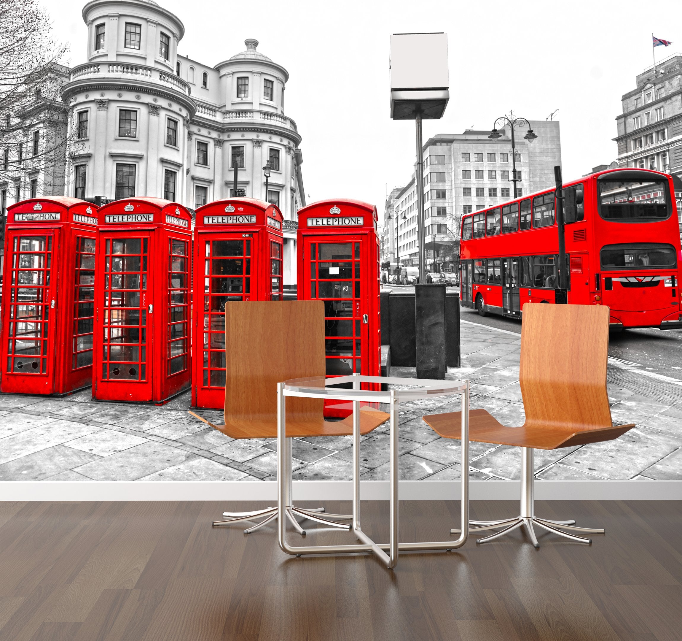 PVC Fototapete London – ECO Wandbild Selbstklebende Tapete – 3D Vinyl Wandsticker XXL SW129 - life-decor.de