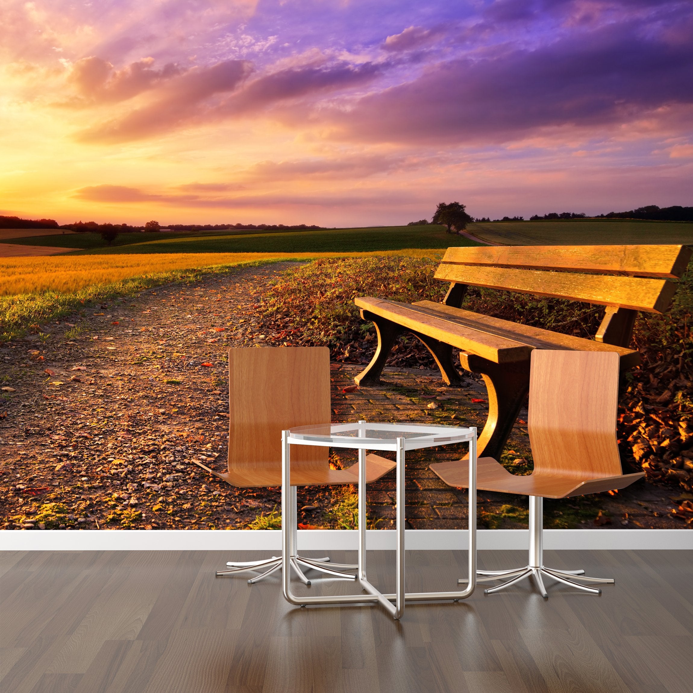 PVC Fototapete Colorful Sunset - ECO Wandbild Selbstklebende Tapete - 3D Vinyl Wandsticker XXL SW290