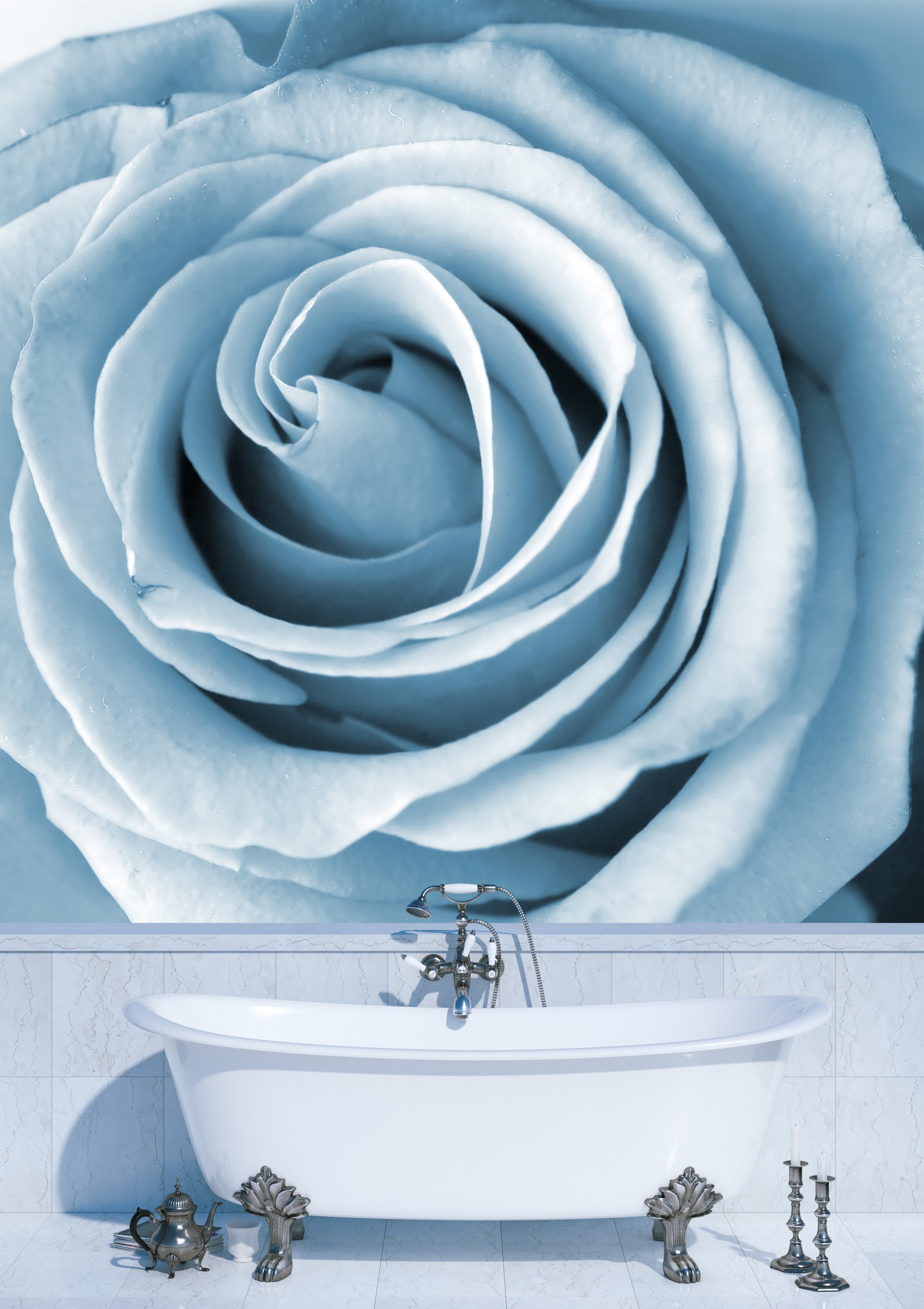 PVC Fototapete Rose – ECO Wandbild Selbstklebende Tapete – 3D Vinyl Wandsticker XXL SW256 - life-decor.de