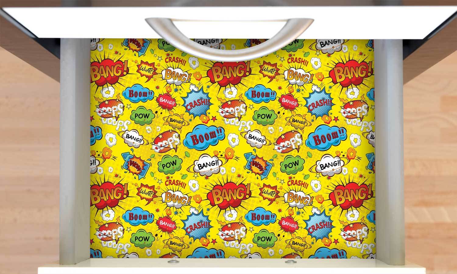 selbstklebende Folie für Möbel- Comic Pop Art PAT084 - Life Decor Möbelfolie