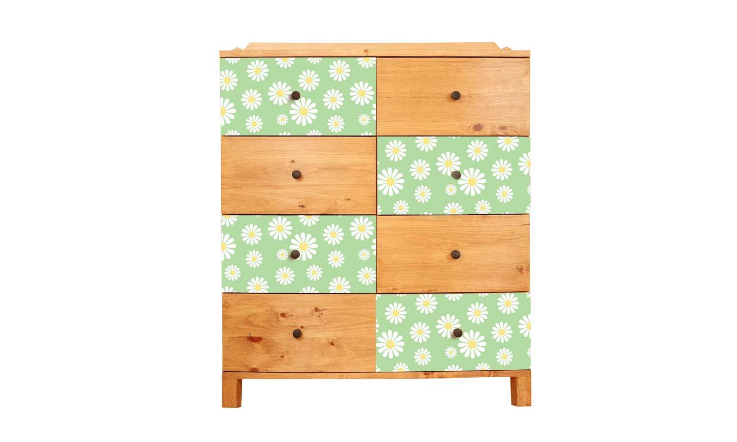 aufkleber folie für möbel- Gänseblümchen PAT035 - life-decor.de