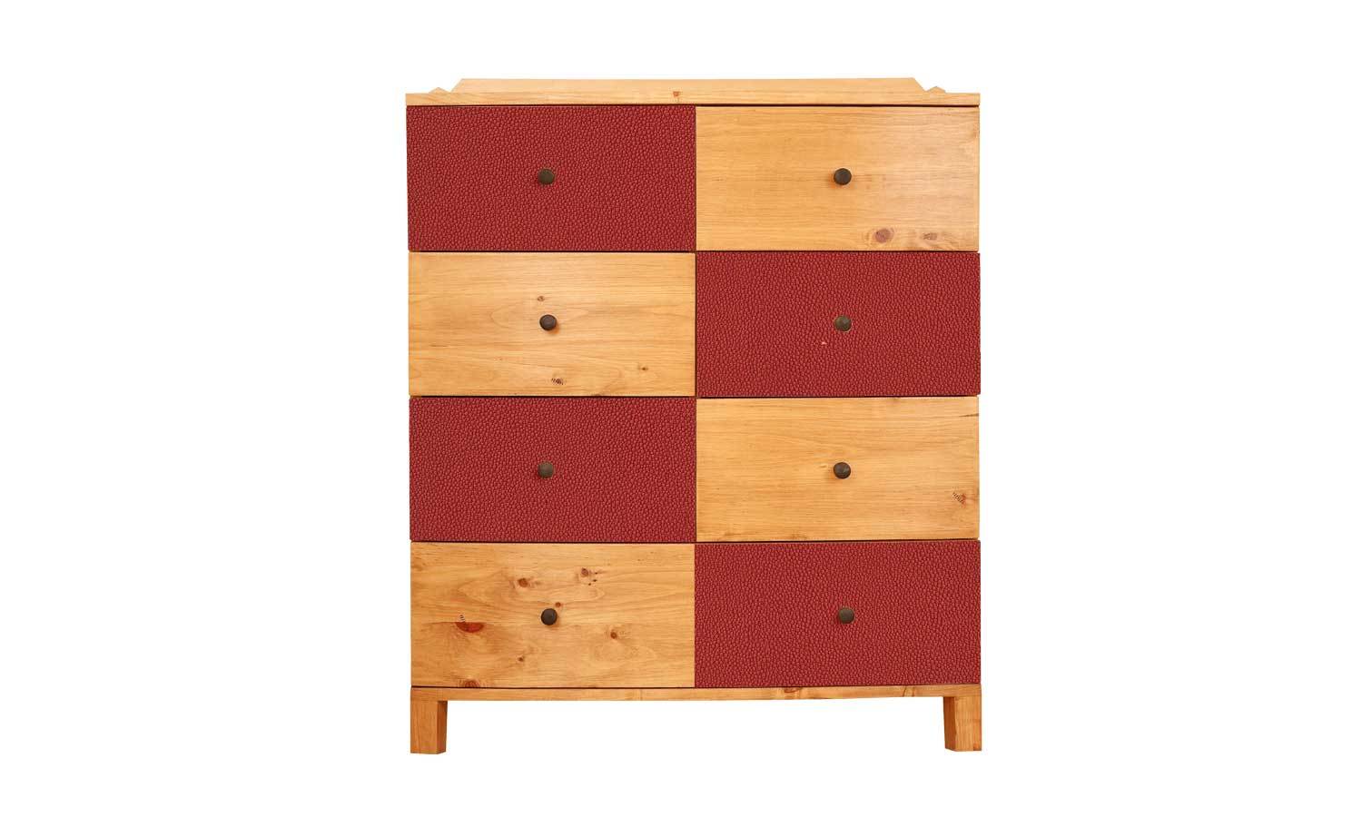 selbstklebende Folie für Möbel- rotes Leder PAT098 - life-decor.de