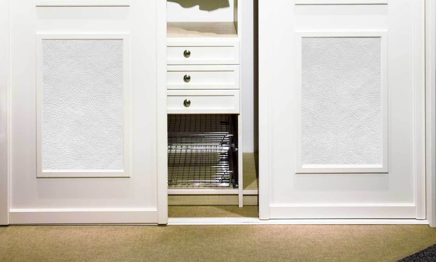 selbstklebende Folie für Möbel- weißes Leder PAT097 - life-decor.de