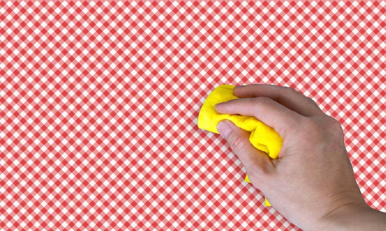 folie für möbel holzoptik- Kariert-Rot PAT092 - life-decor.de