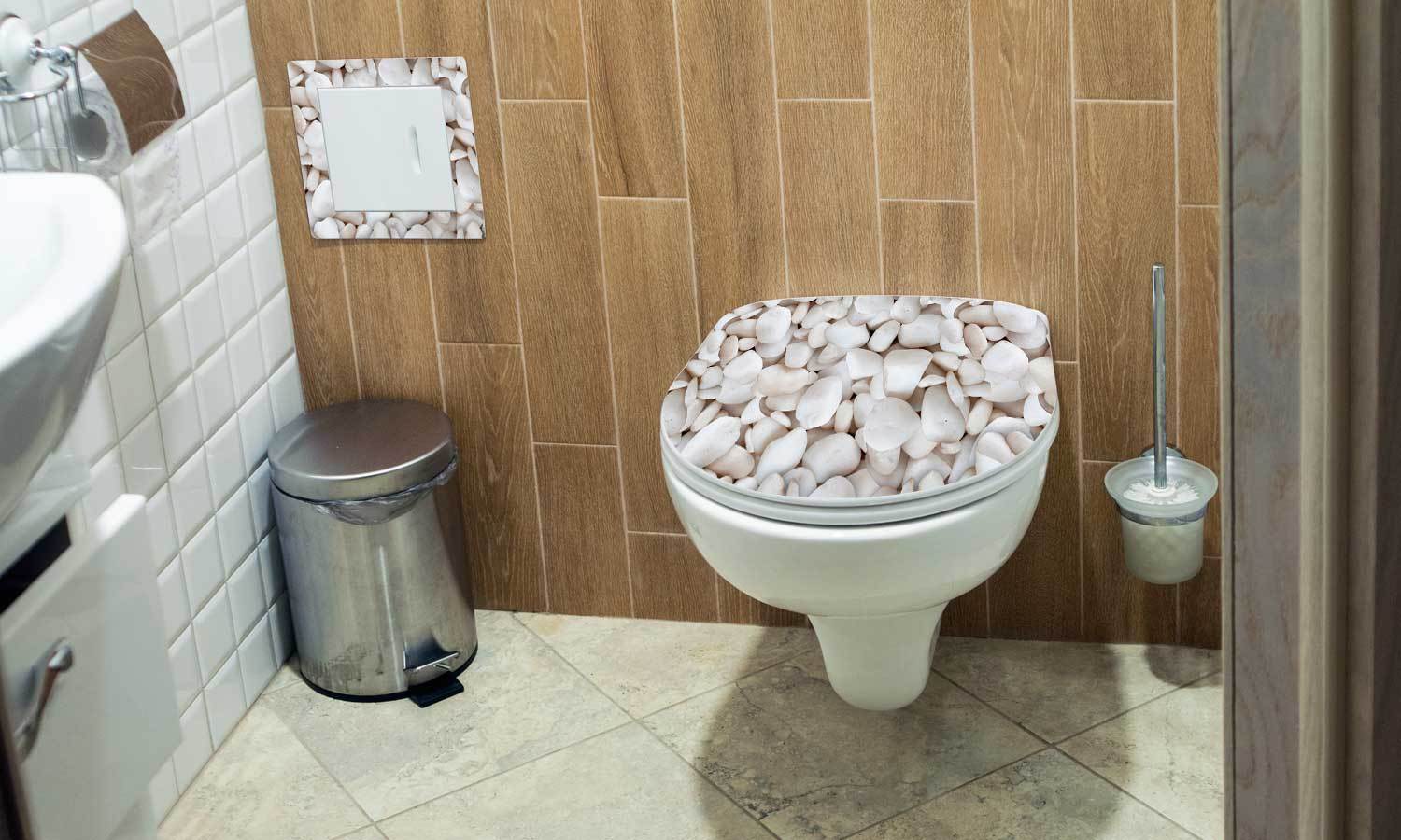 selbstklebende Folie für Möbel- weißer Stein PAT053 - möbel selbstklebende folie