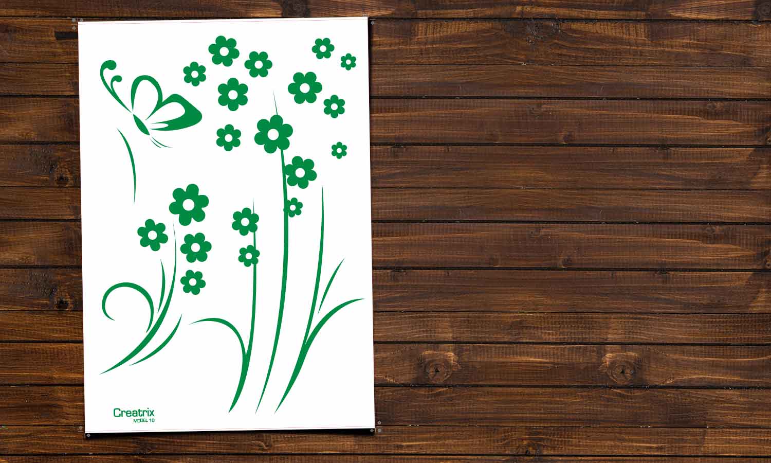 Wandaufkleber grüne blumen - M10 - life-decor.de