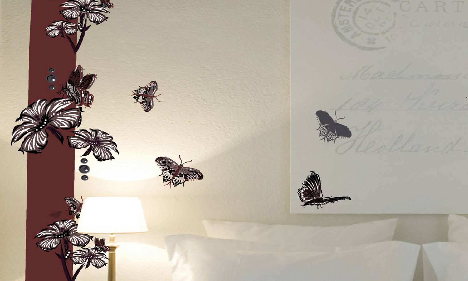 Wandaufkleber Braune schmetterlinge- WS039 - life-decor.de