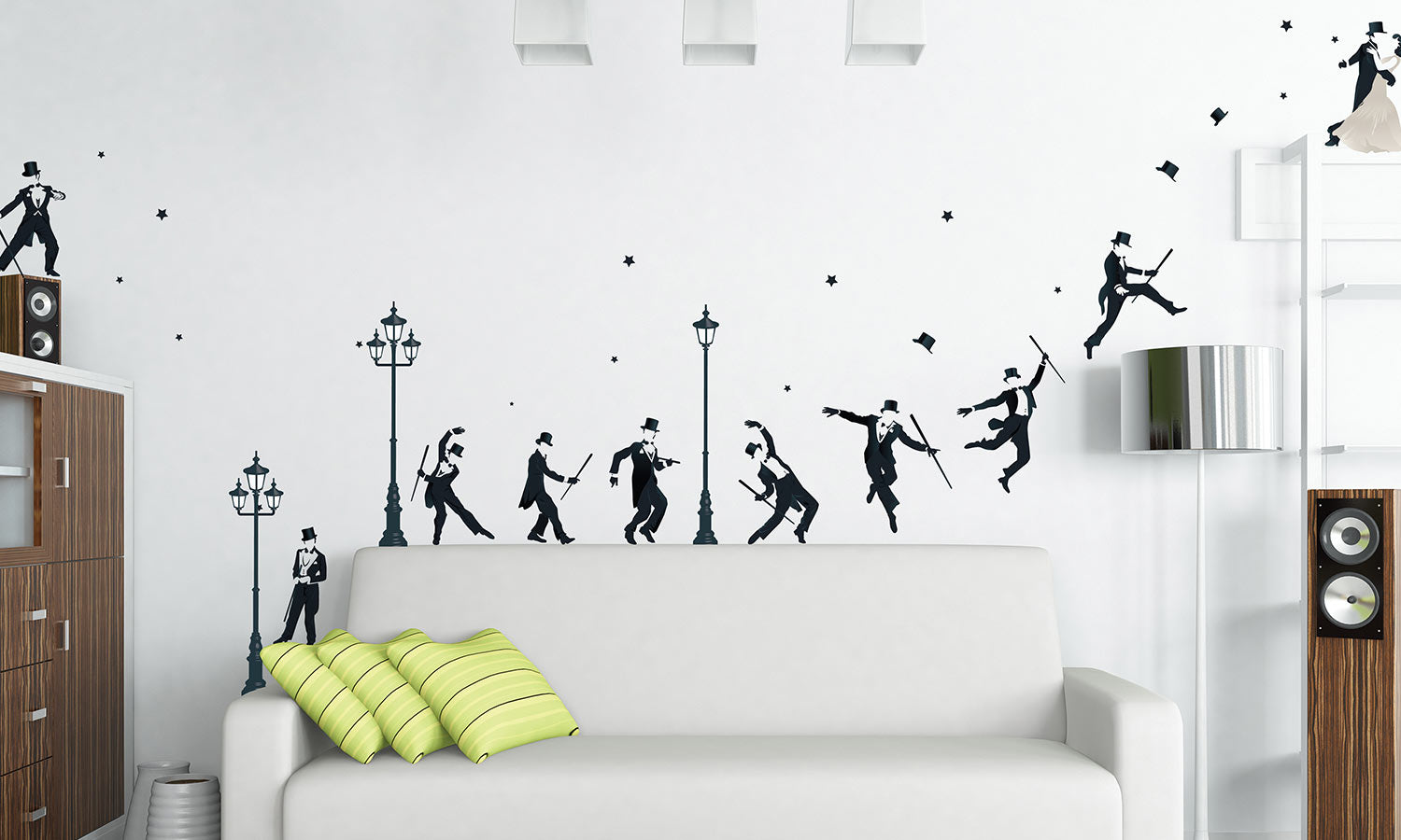 Wandaufkleber Tänzerinnen in Liebe - WS048 - life-decor.de