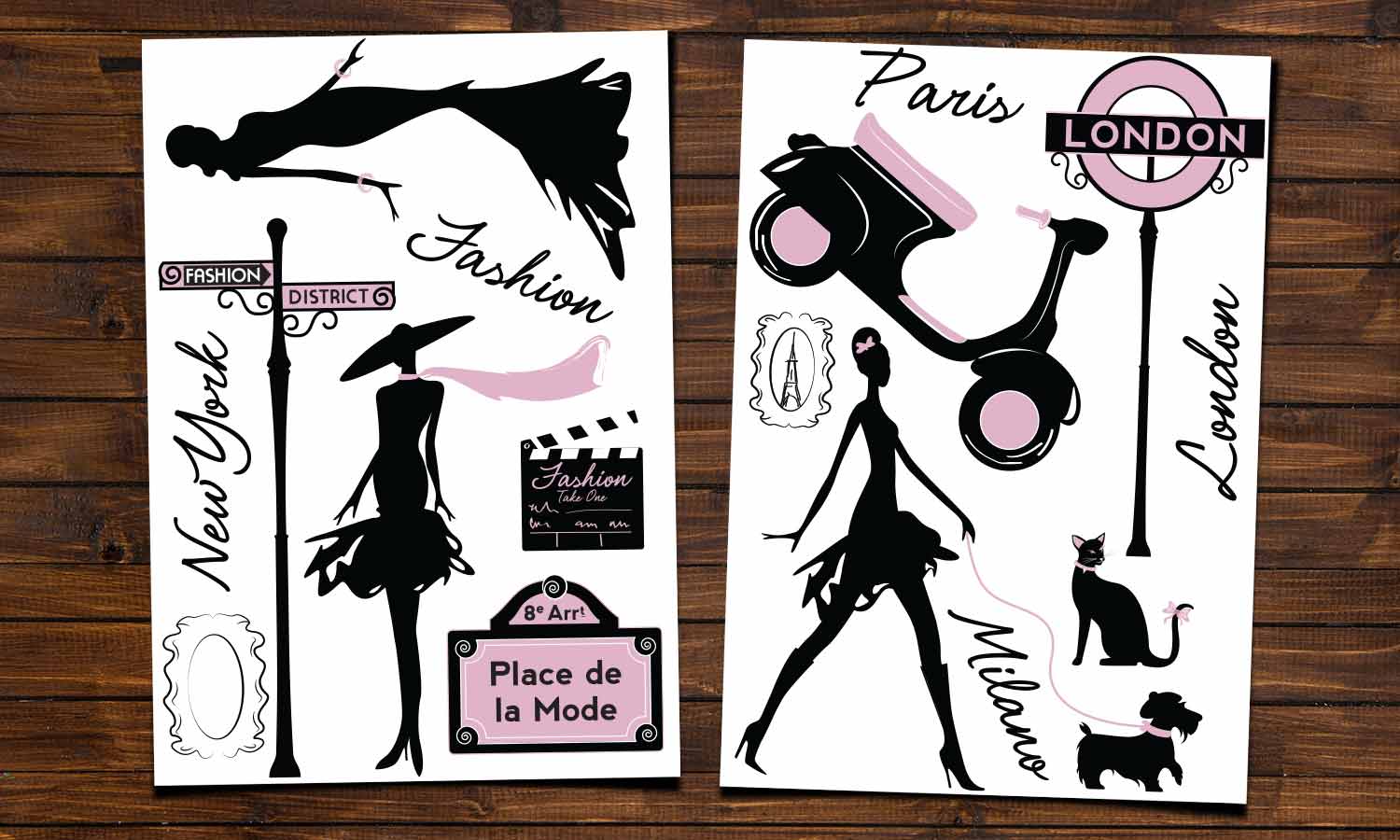 Wandaufkleber Straßenmode - WS061 - life-decor.de