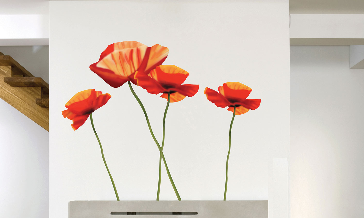 Wandaufkleber Mohnblume- WS009 - life-decor.de