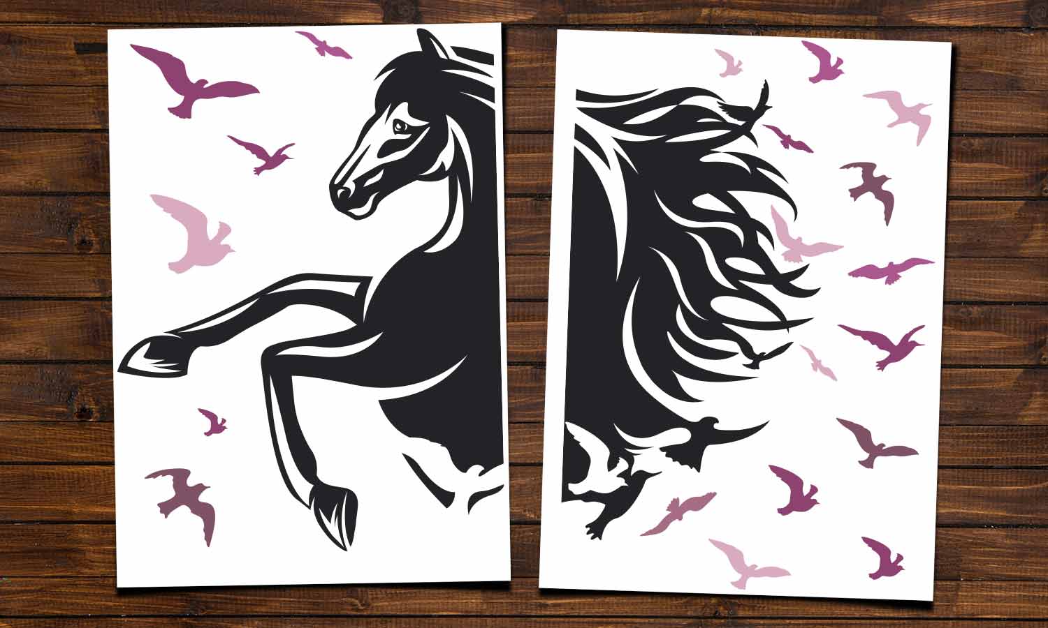 Wandaufkleber Cooles Pferd - WS091 - life-decor.de