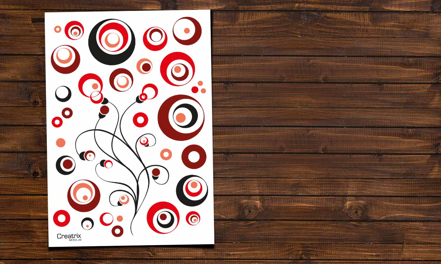 Wandaufkleber Rote kreise - M22 - life-decor.de