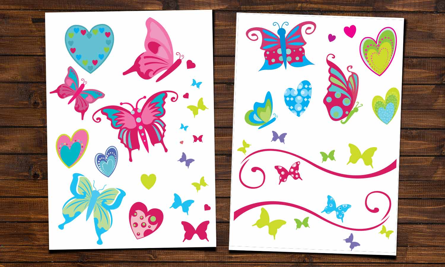 Wandaufkleber Rosa Schmetterling - WS002 - life-decor.de