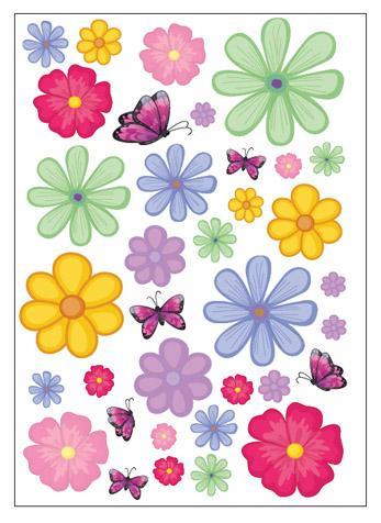 selbstklebender Aufkleber für ein Fahrrad - Blume - life-decor.de