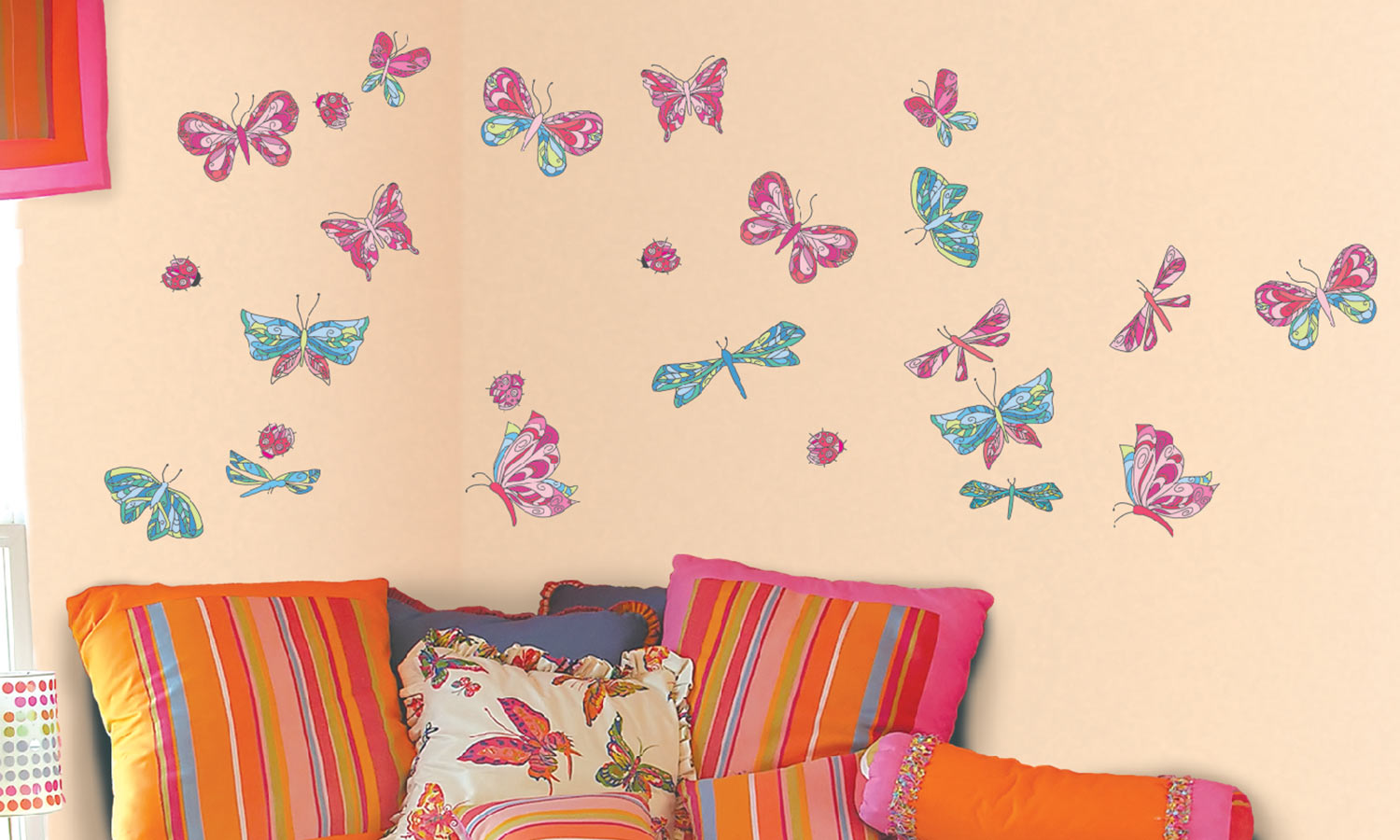 Wandaufkleber Bunte Schmetterling - DWS007 - life-decor.de