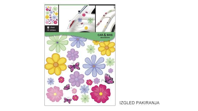 selbstklebender Aufkleber für ein Fahrrad - Blume - life-decor.de