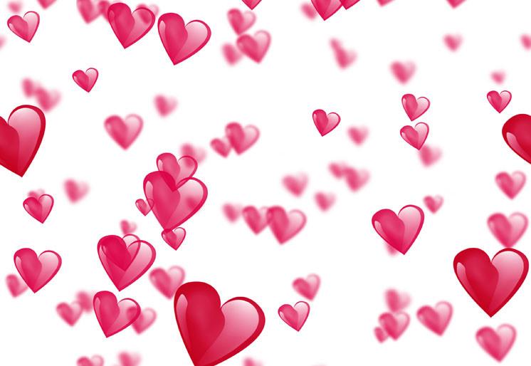 PVC Fototapete Pink Hearts - ECO Wandbild Selbstklebende Tapete - 3D Vinyl Wandsticker XXL SW051