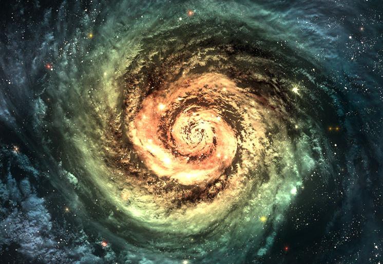 PVC Fototapete Spiral Galaxy - ECO Wandbild Selbstklebende Tapete - 3D Vinyl Wandsticker XXL SW047