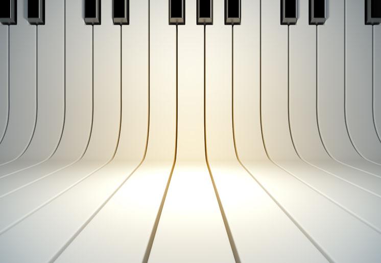 PVC Fototapete Piano Keys – ECO Wandbild Selbstklebende Tapete – 3D Vinyl Wandsticker XXL SW171 - life-decor.de