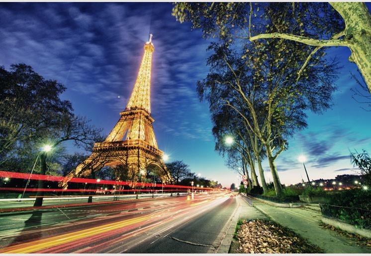PVC Fototapete Eiffel Tower - ECO Wandbild Selbstklebende Tapete - 3D Vinyl Wandsticker XXL SW108
