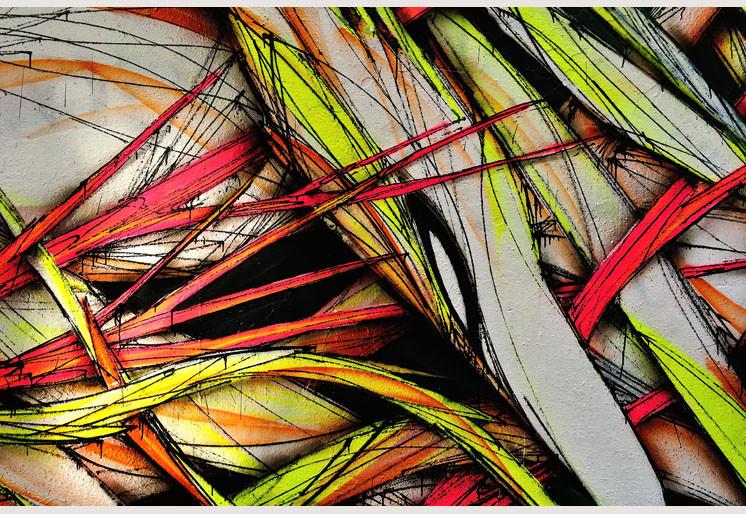 PVC Fototapete Grunge Colorful - ECO Wandbild Selbstklebende Tapete - 3D Vinyl Wandsticker XXL SW152
