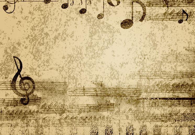 PVC Fototapete Music Notes – ECO Wandbild Selbstklebende Tapete – 3D Vinyl Wandsticker XXL SW170 - life-decor.de