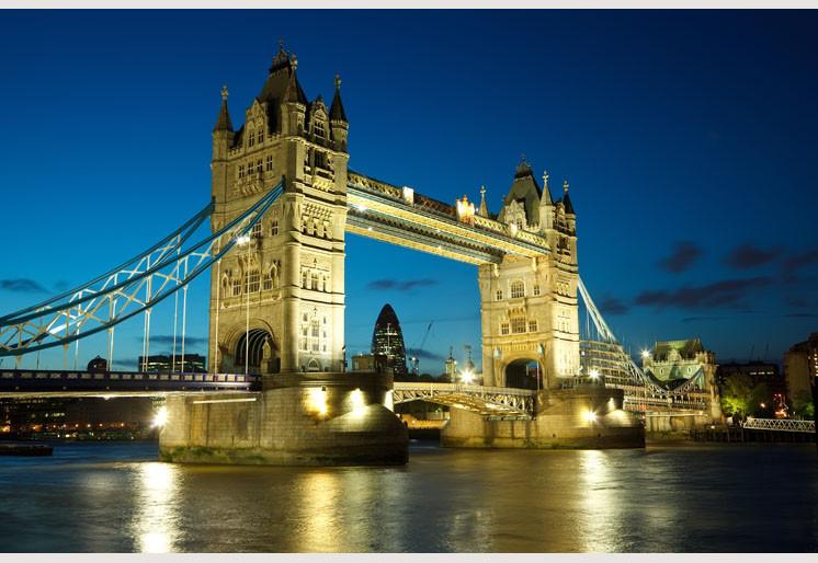 PVC Fototapete Tower Bridge - ECO Wandbild Selbstklebende Tapete - 3D Vinyl Wandsticker XXL SW037