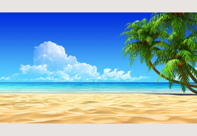 PVC Fototapete Tropical Sand - ECO Wandbild Selbstklebende Tapete - 3D Vinyl Wandsticker XXL SW066