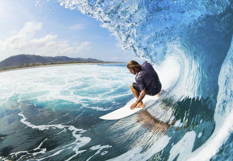 PVC Fototapete Surfing - ECO Wandbild Selbstklebende Tapete - 3D Vinyl Wandsticker XXL SW027
