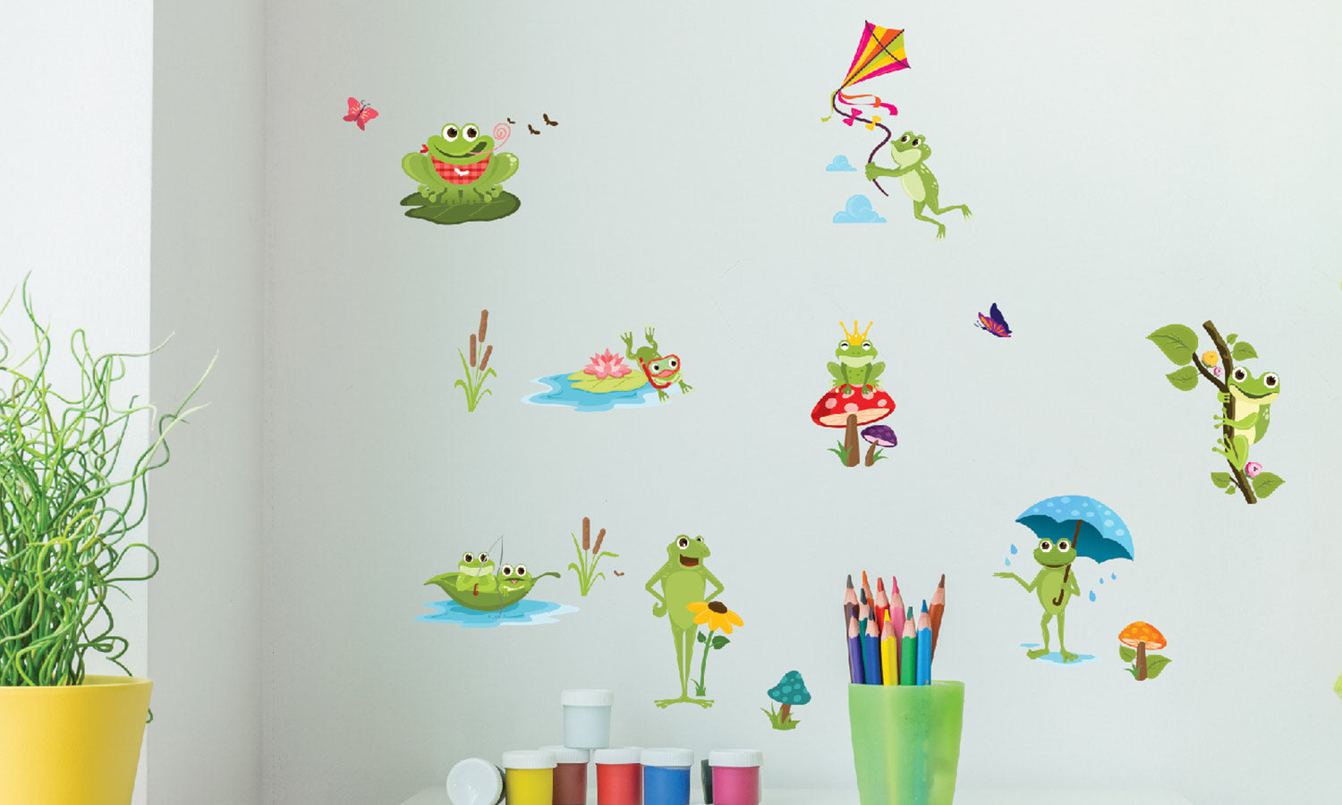 Wandaufkleber Frösche - DWS009 - life-decor.de
