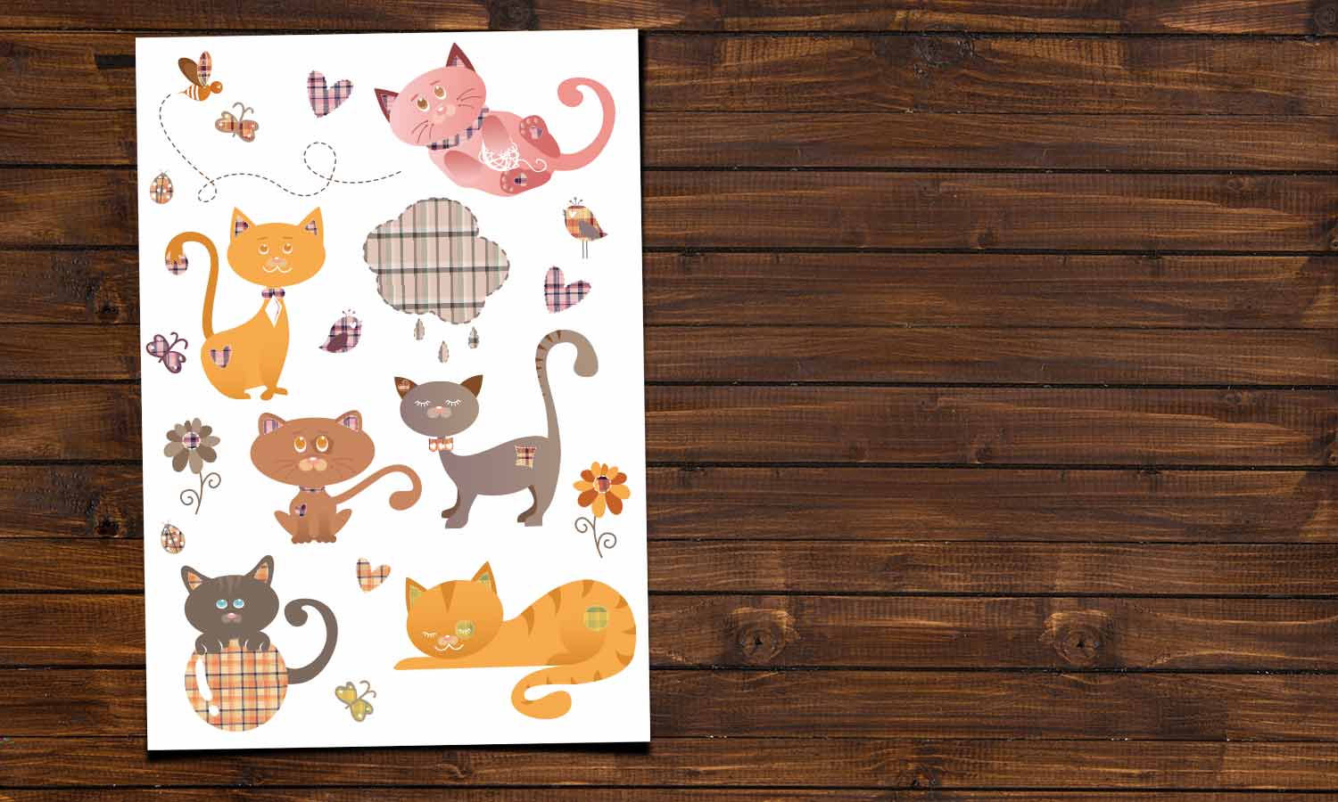 Wandaufkleber Katzen - VCS104 - life-decor.de