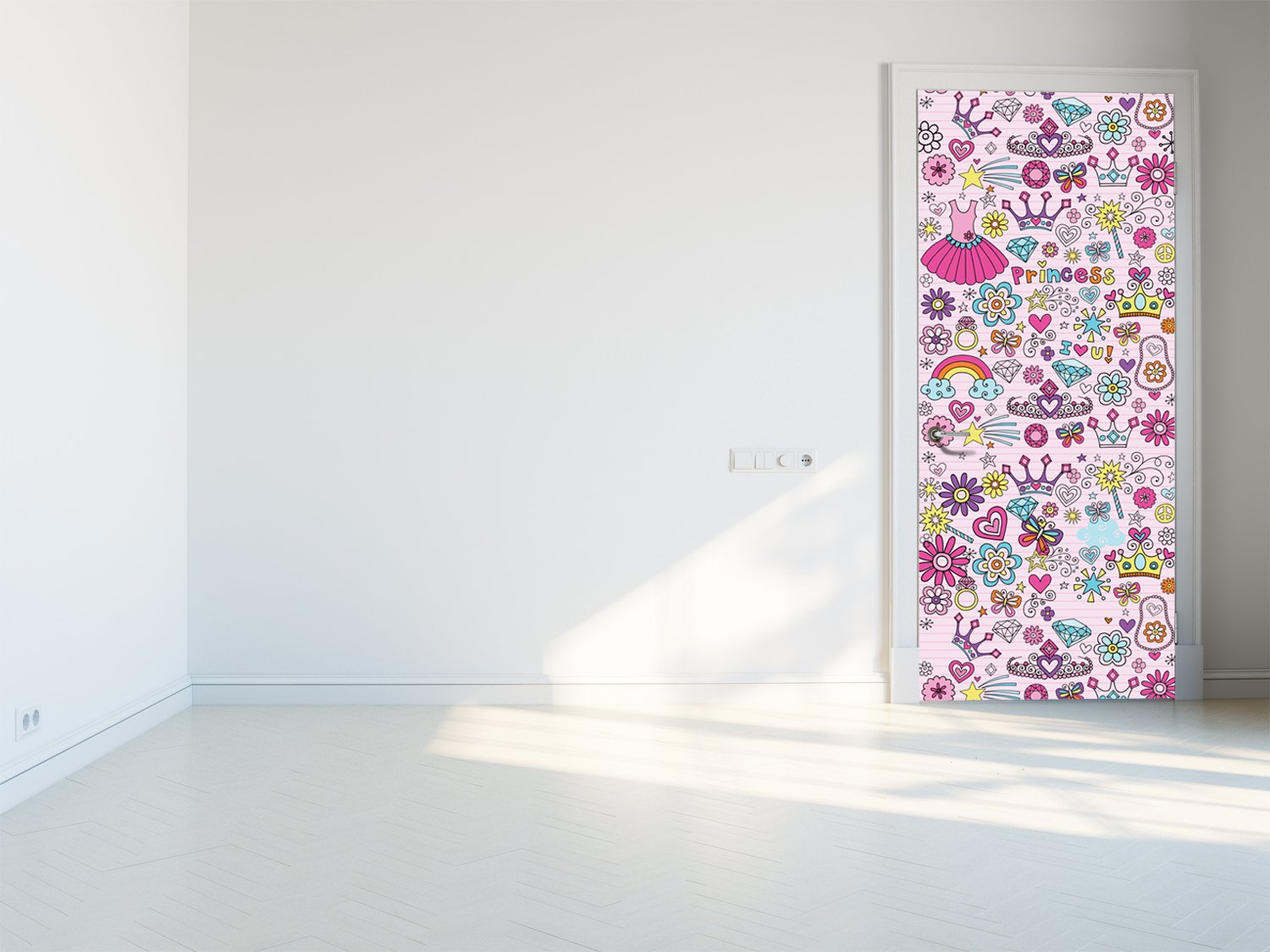 Tapete für Türen Princess i love you - TA095 - life-decor.de