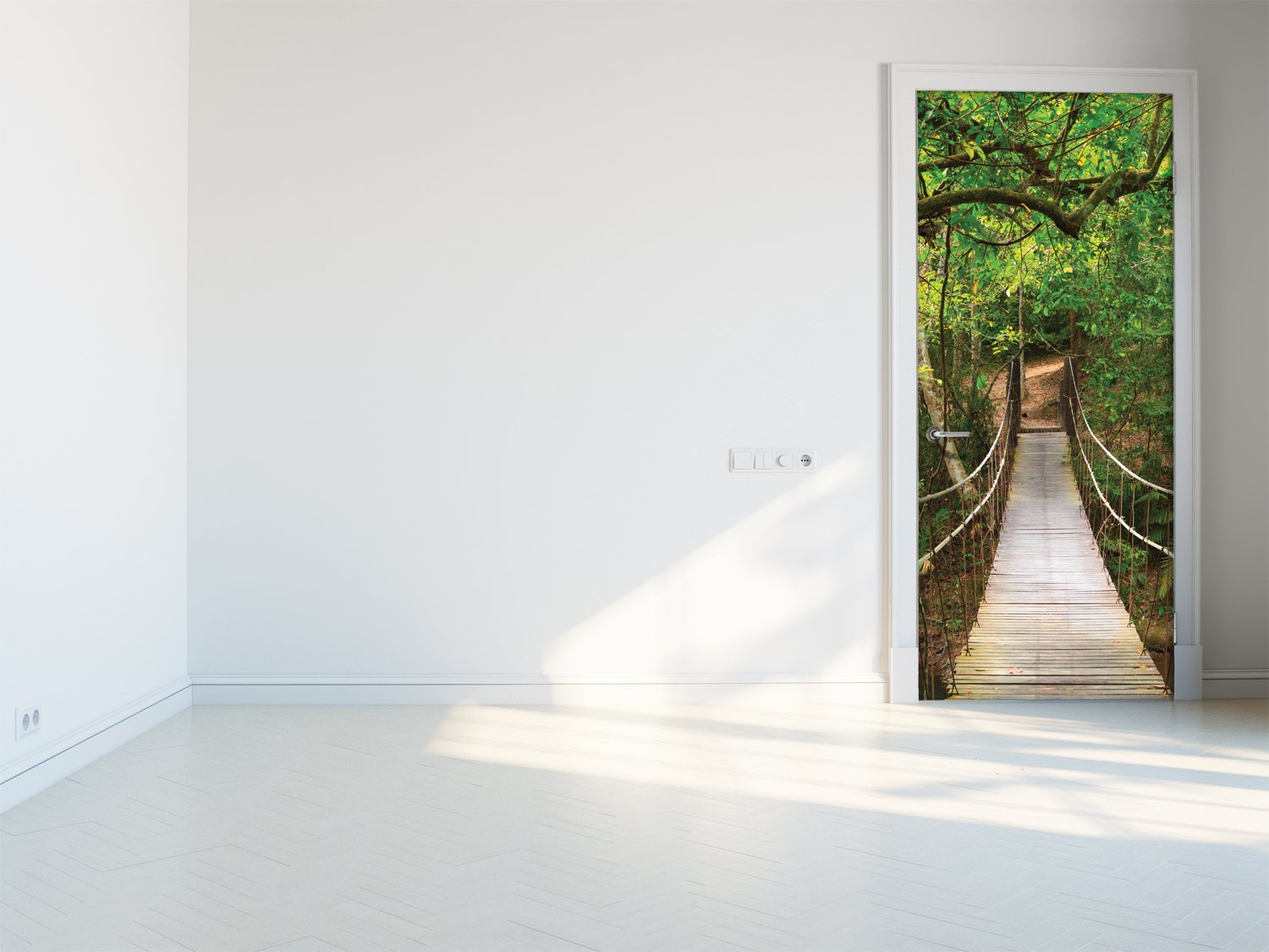 Tapete für Türen Rope bridge in nature - TA058 - life-decor.de