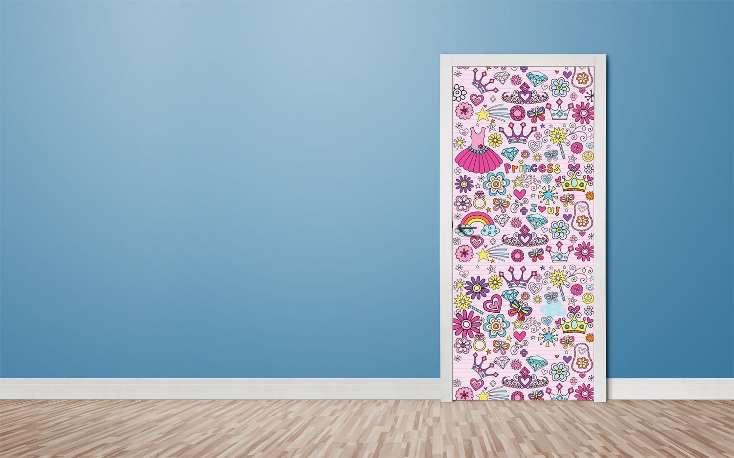 Tapete für Türen Princess i love you - TA095 - life-decor.de