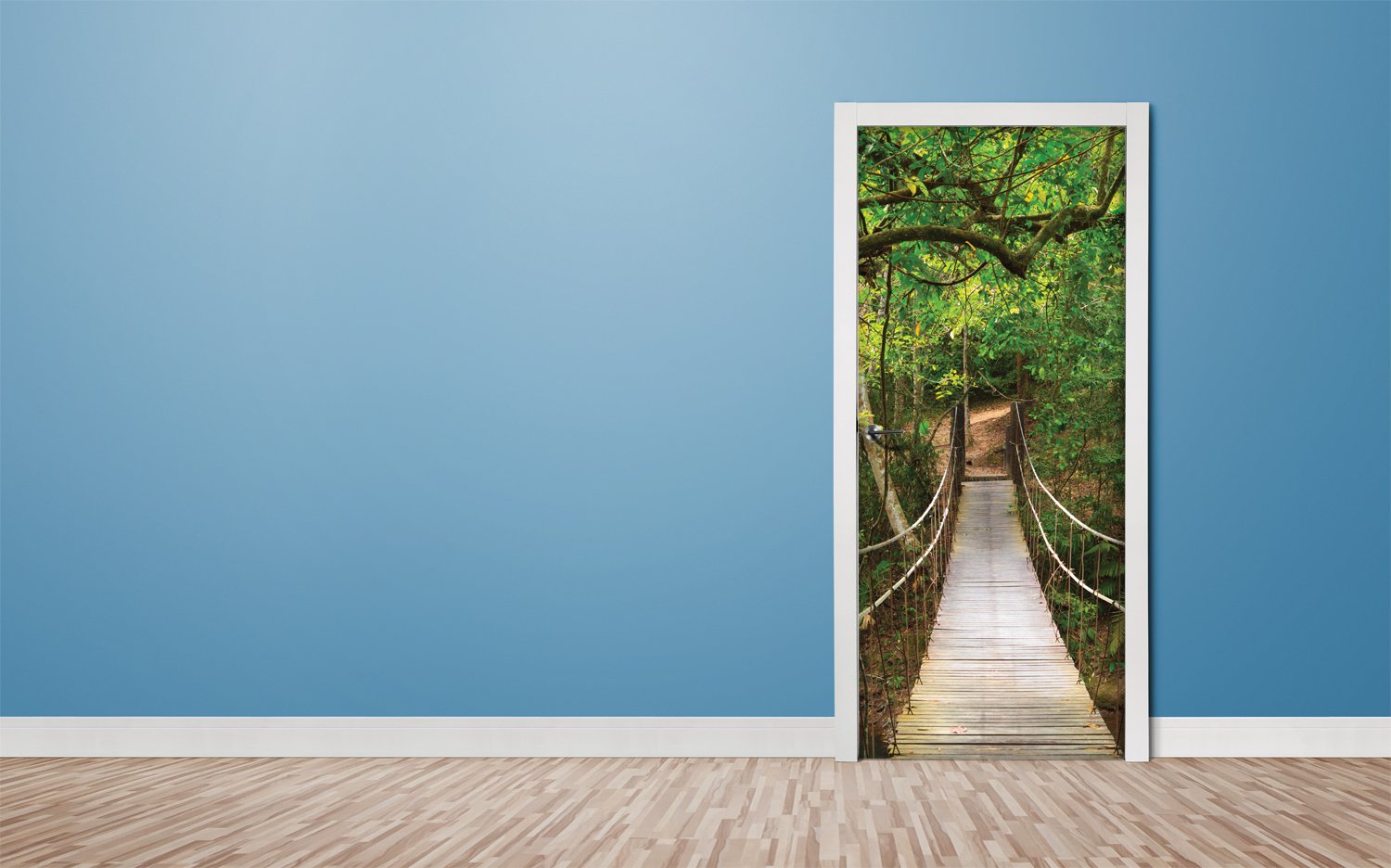 Tapete für Türen Rope bridge in nature - TA058 - life-decor.de