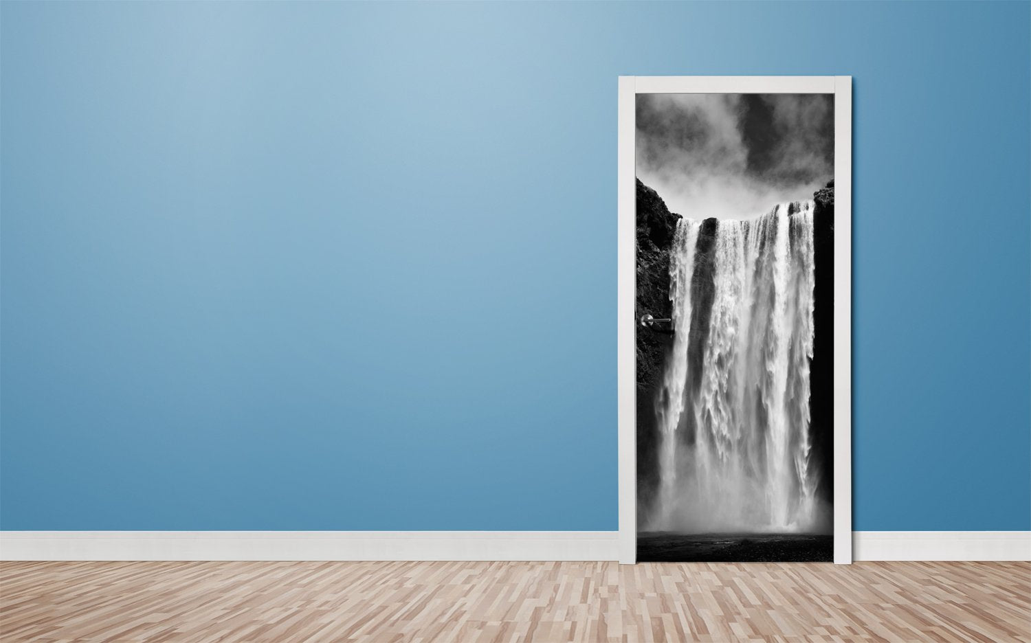 Tapete für Türen Waterfall B&W - TA073 - life-decor.de