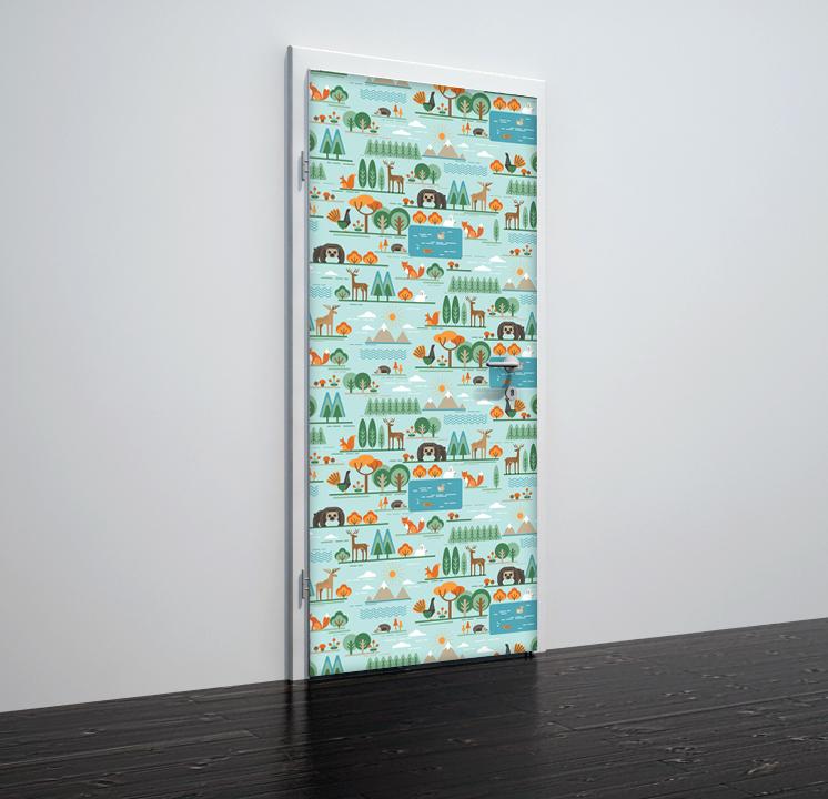 Tapete für Türen Forest flora and fauna - TA084 - life-decor.de