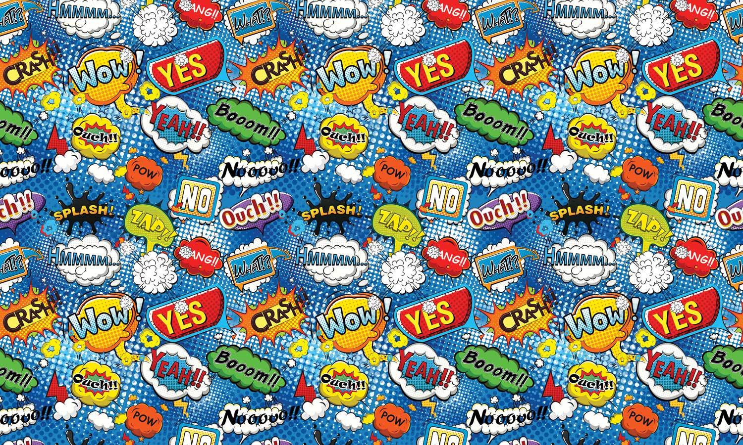 selbstklebende Folie für Möbel- Comic Pop Art blau PAT085 - möbel klebefolie holzoptik