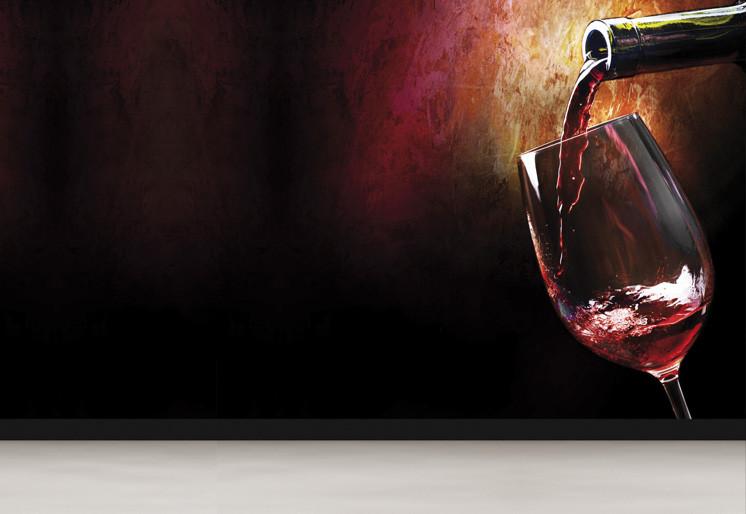 PVC Fototapete Wine Glass - ECO Wandbild Selbstklebende Tapete - 3D Vinyl Wandsticker XXL SW005