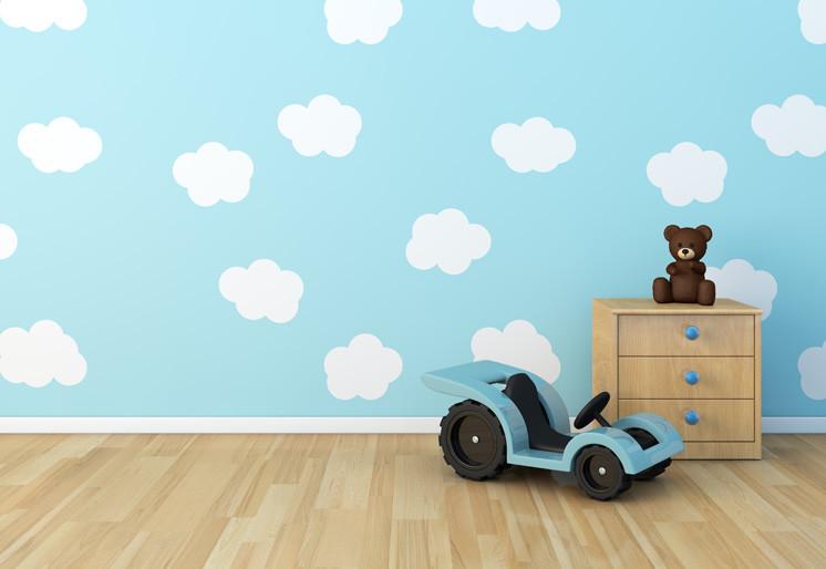 PVC Fototapete Clouds On The Wall – ECO Wandbild Selbstklebende Tapete – 3D Vinyl Wandsticker XXL SW378 - life-decor.de