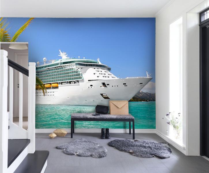 PVC Fototapete Cruise Ship – ECO Wandbild Selbstklebende Tapete – 3D Vinyl Wandsticker XXL SW393 - life-decor.de
