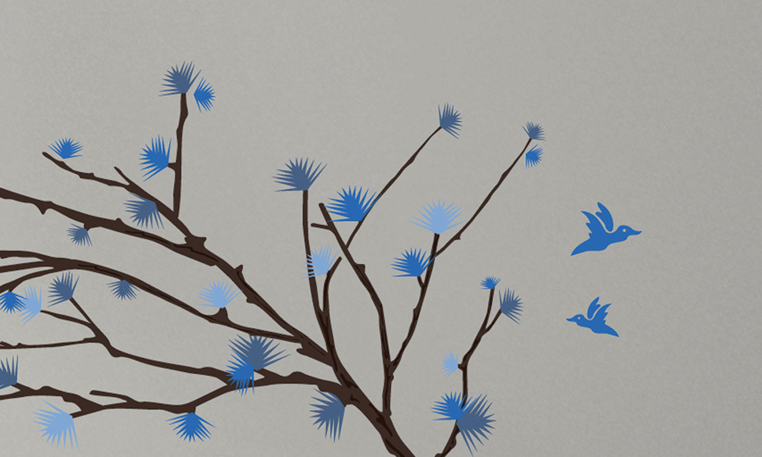 Wandaufkleber Blauer baum - WS033 - life-decor.de