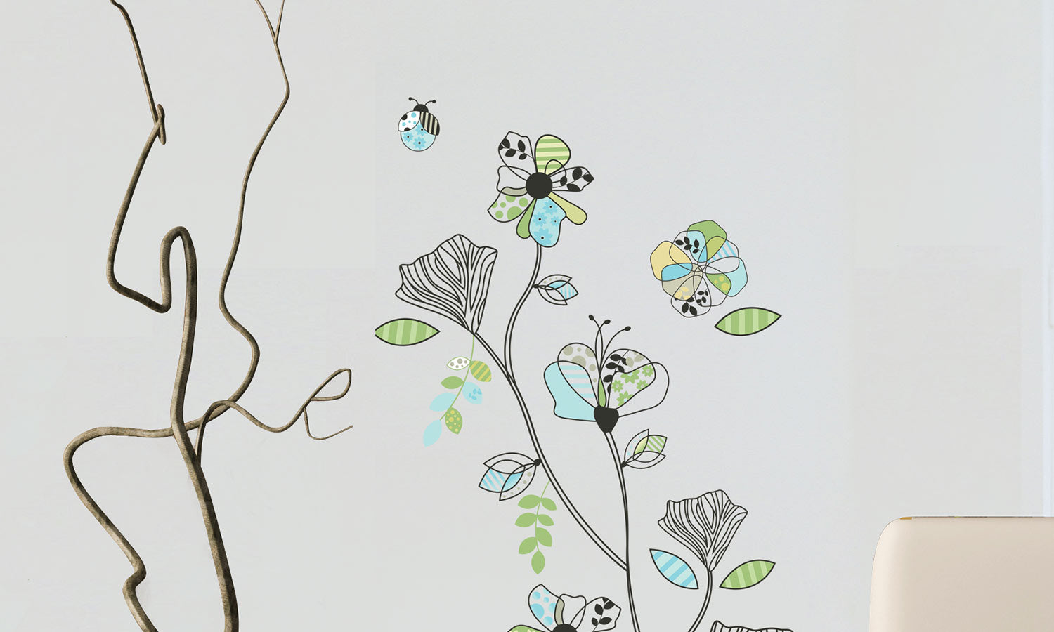 Wandaufkleber Blumen abstract - WS052 - life-decor.de