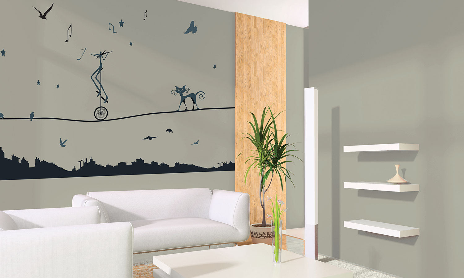 Wandaufkleber Lustige katze - WS054 - life-decor.de