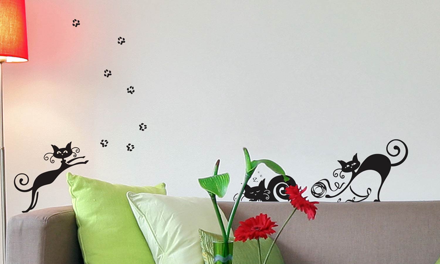 Wandaufkleber Katze - WS046 - life-decor.de