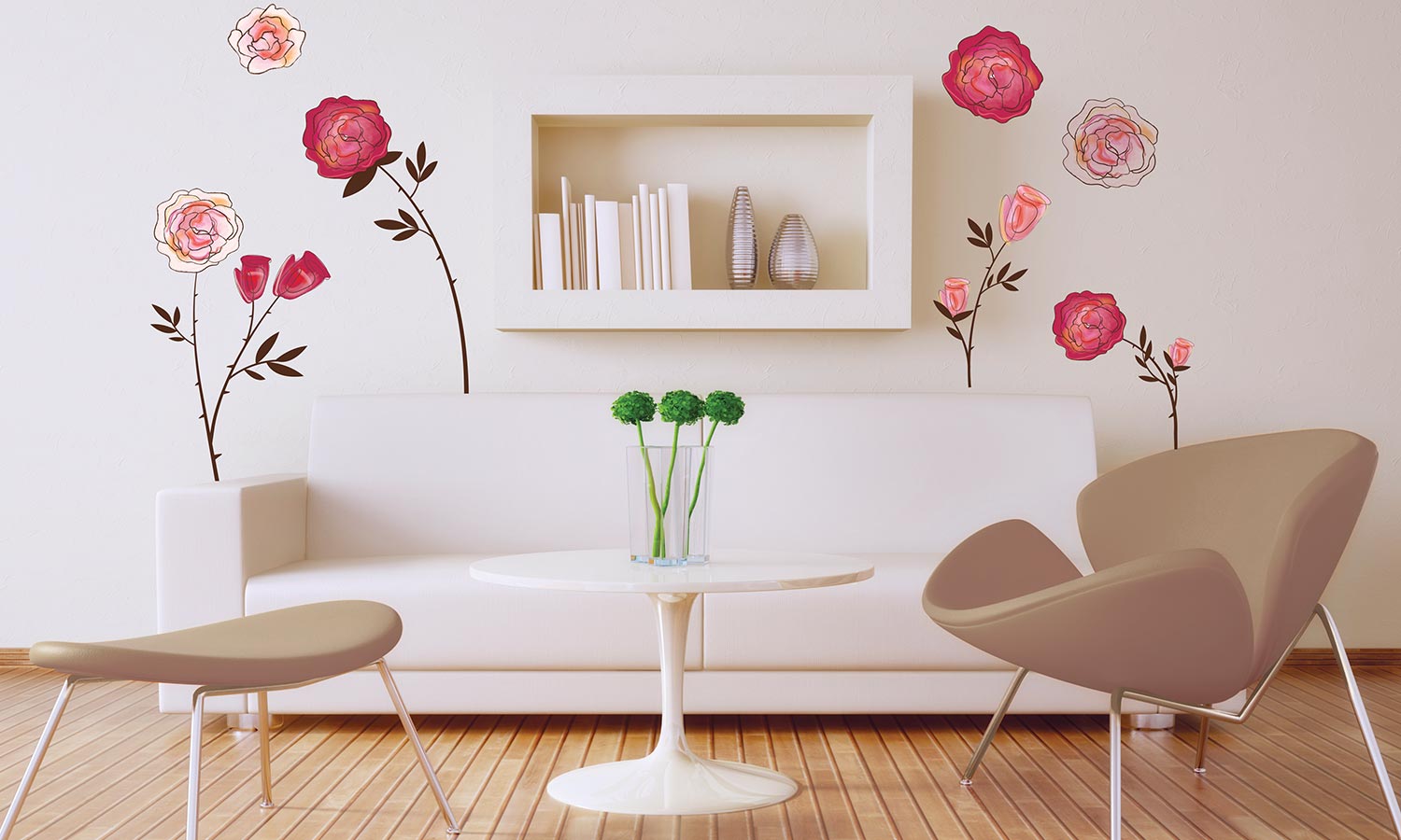 Wandaufkleber Rote rose - WS060 - life-decor.de