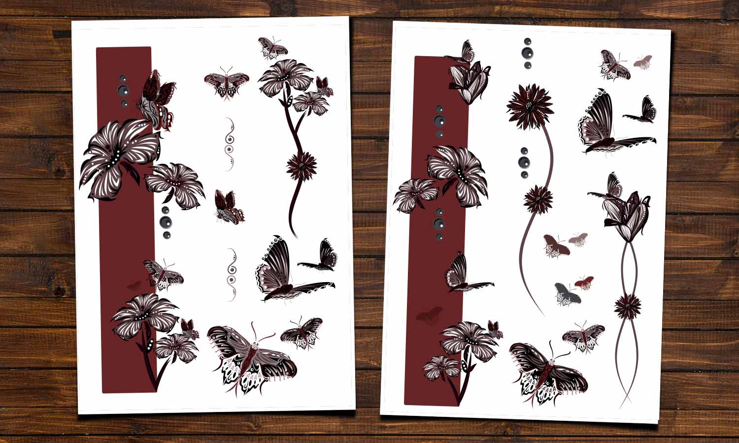 Wandaufkleber Braune schmetterlinge- WS039 - life-decor.de