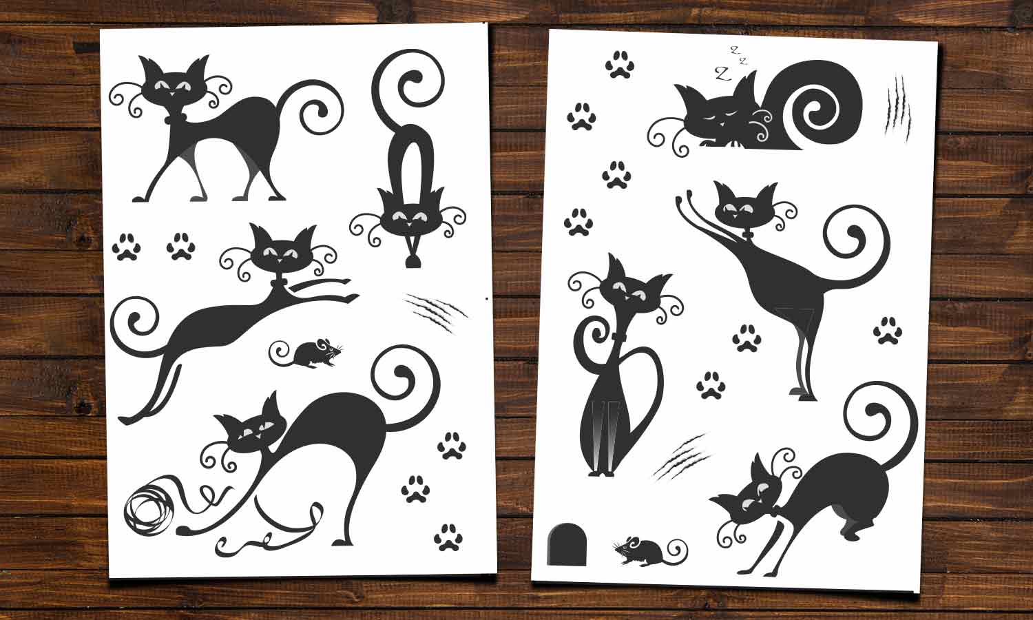 Wandaufkleber Katze - WS046 - life-decor.de