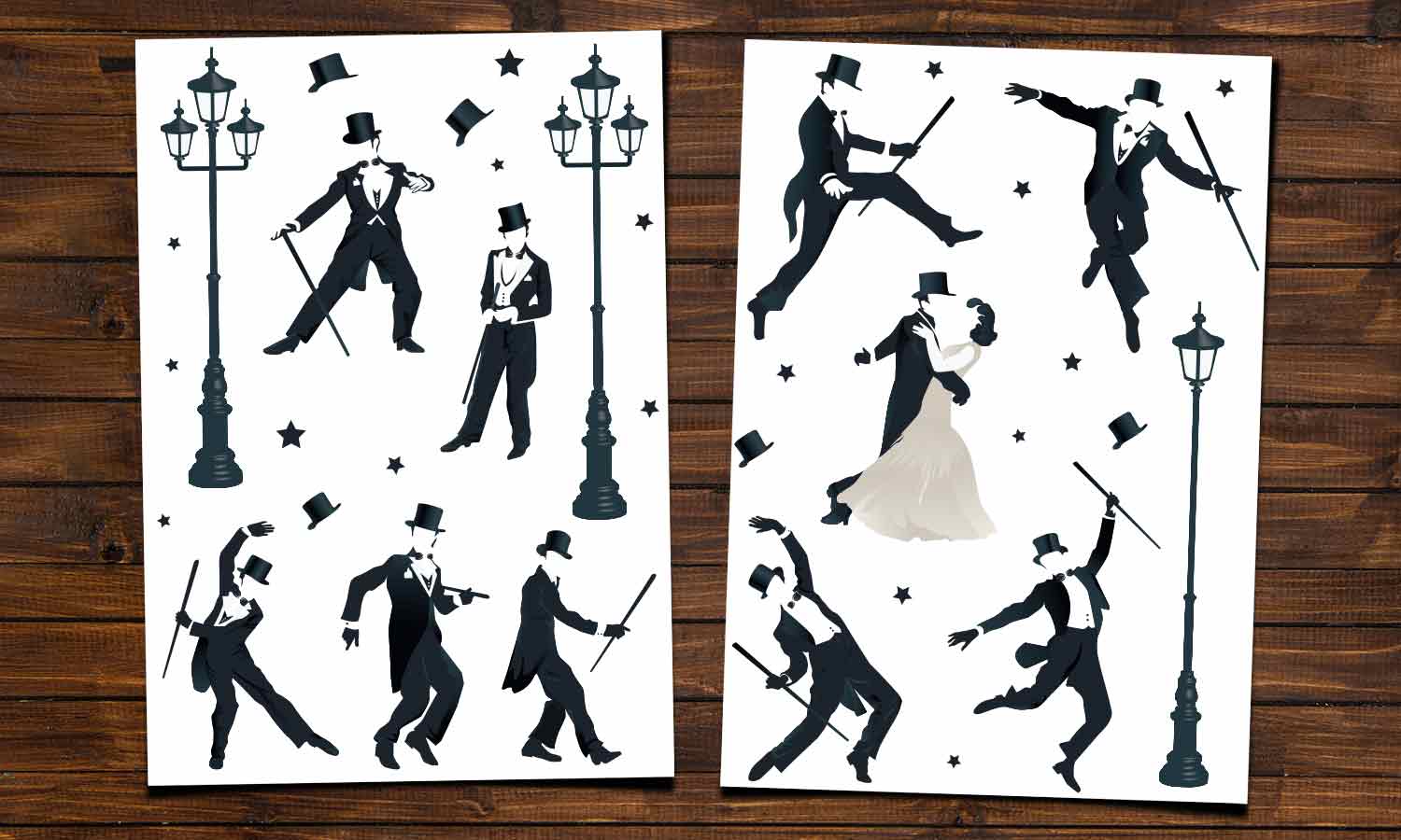 Wandaufkleber Tänzerinnen in Liebe - WS048 - life-decor.de