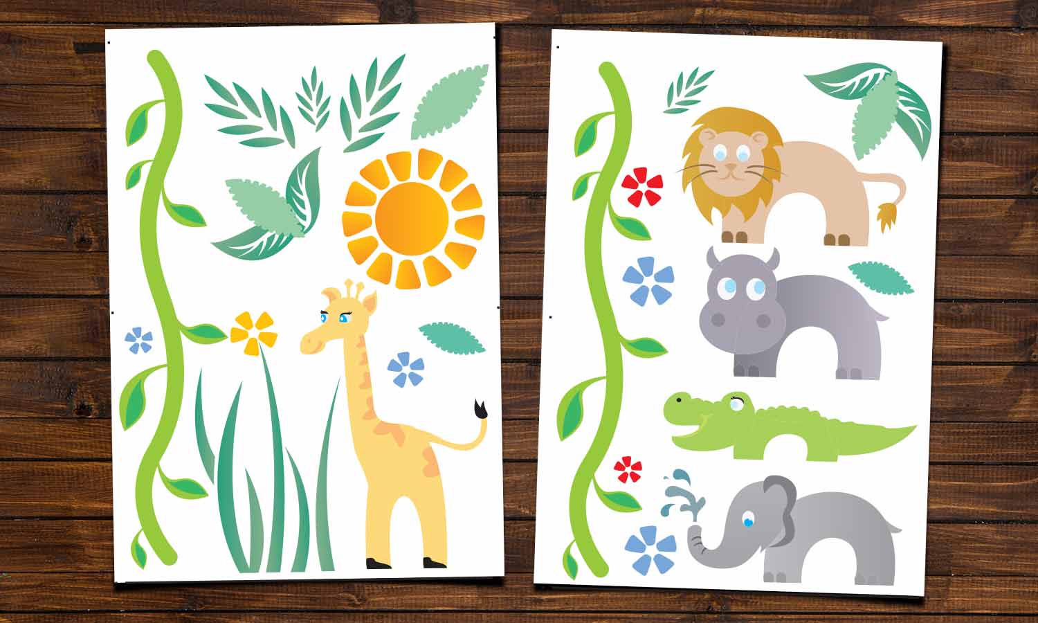 Wandaufkleber Wilde tiere - WS013 - life-decor.de